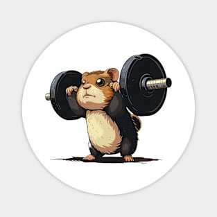 hamster weightlifter Magnet